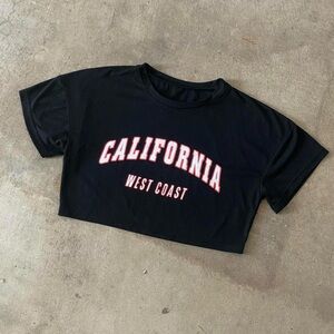 black california cropped tee XS